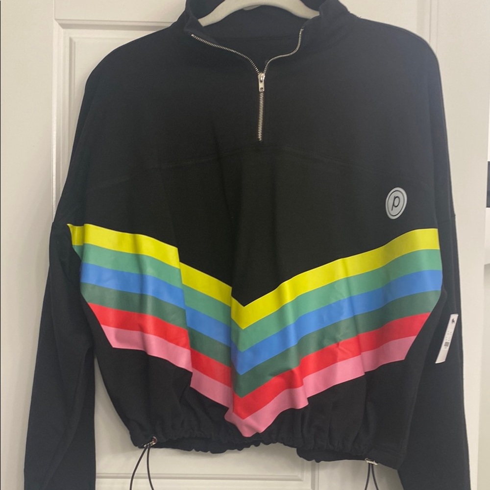Black Multicolor Striped Men's Sweater